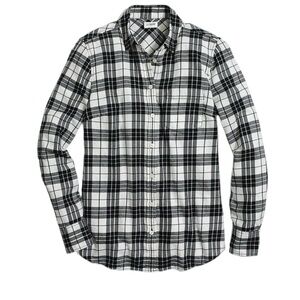 J. Crew - Flannel Button Down Boyfriend Long Sleeve Shirt Sz L